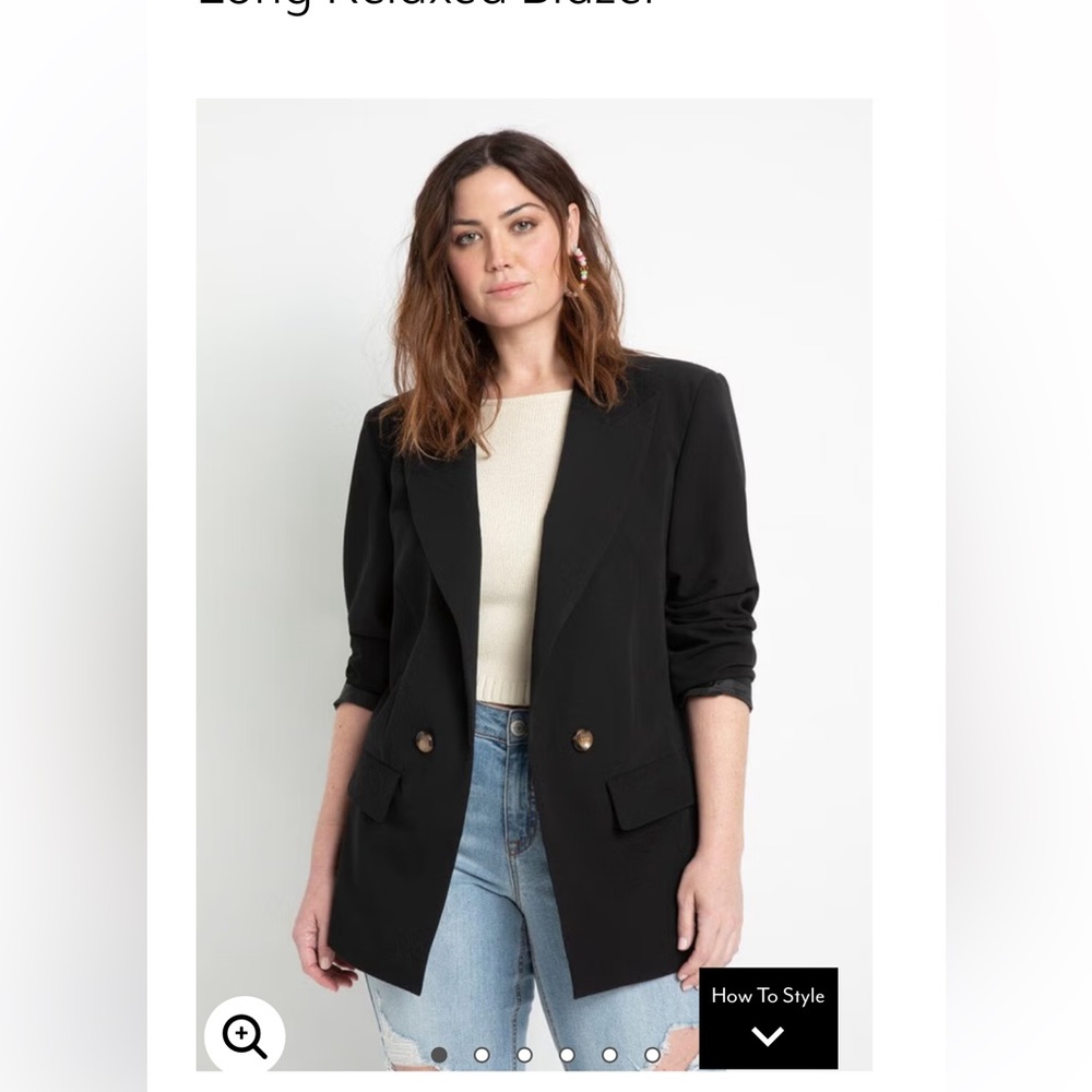 Long Relaxed Blazer black